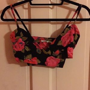 Wrapped Crop Top Floral NWT